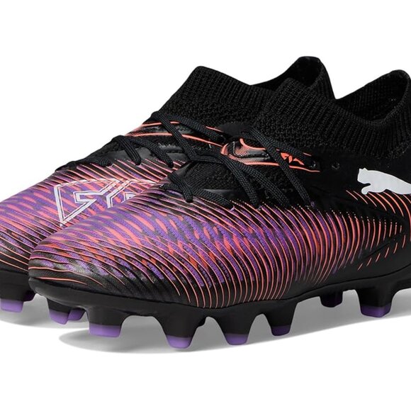 Puma Future 8 Pro Kids Firm Soccer Cleats 5.5 Black White-Glowing Red New - Picture 4 of 7